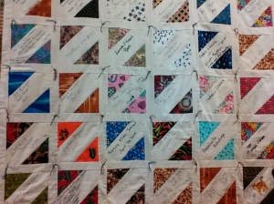 This quilt is from the High Springs Quilting Guild.